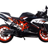 Ktm RC 200 2014-2021, Deeptone Inox, Slip-on exhaust including removable db killer and link pipe 