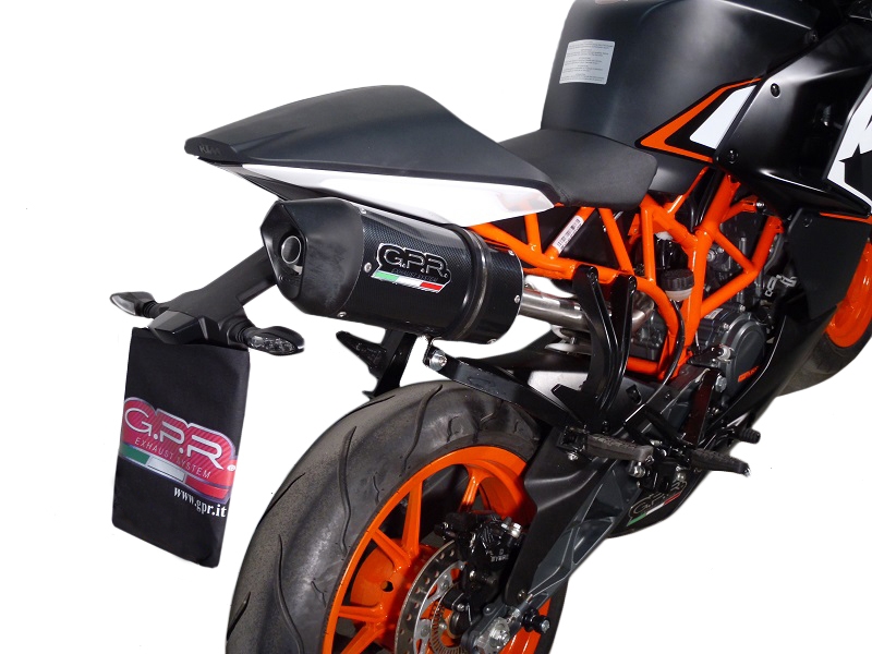 Ktm RC 200 2014-2021, Deeptone Inox, Slip-on exhaust including removable db killer and link pipe 