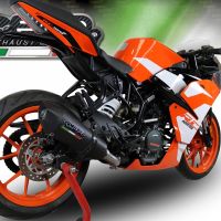 GPR exhaust compatible with  Ktm RC 390 2017-2020, GP Evo4 Black Titanium, Slip-on exhaust including removable db killer and link pipe 