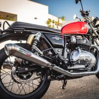 Royal Enfield Continental 650 2019-2020, Powercone Evo, Dual slip-on exhausts including removable db killers and link pipes 