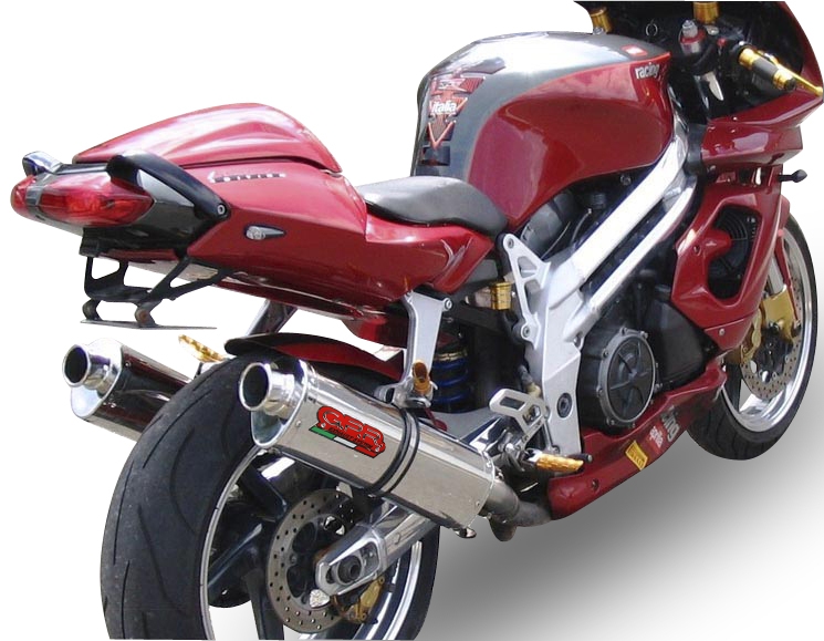 Aprilia Tuono R 1000 Factory  2006-2010, Trioval, Dual slip-on including removable db killers and link pipes 