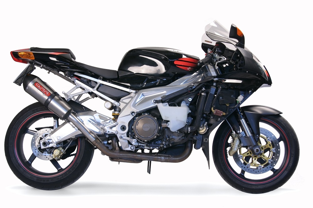 Aprilia Tuono R 1000 Factory  2006-2010, Gpe Ann. titanium, Dual slip-on including removable db killers and link pipes 