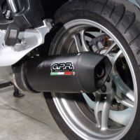 GPR exhaust compatible with  Bmw R1150RT 2000-2006, Furore Nero, Slip-on exhaust including removable db killer and link pipe 