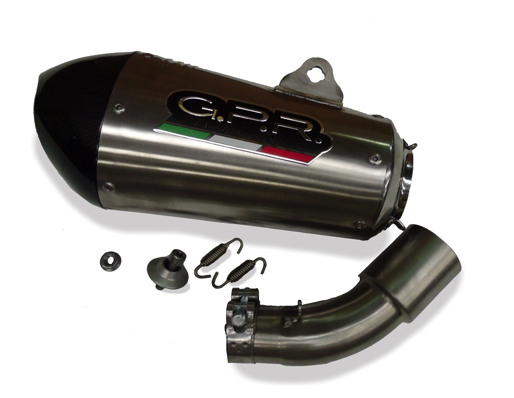 Bmw C650GT 2012-2015, Gpe Ann. titanium, Slip-on exhaust including removable db killer and link pipe 