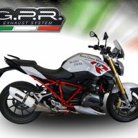 Bmw R1200R 2015 LC 2015-2016, Albus Ceramic, Slip-on exhaust including removable db killer and link pipe 