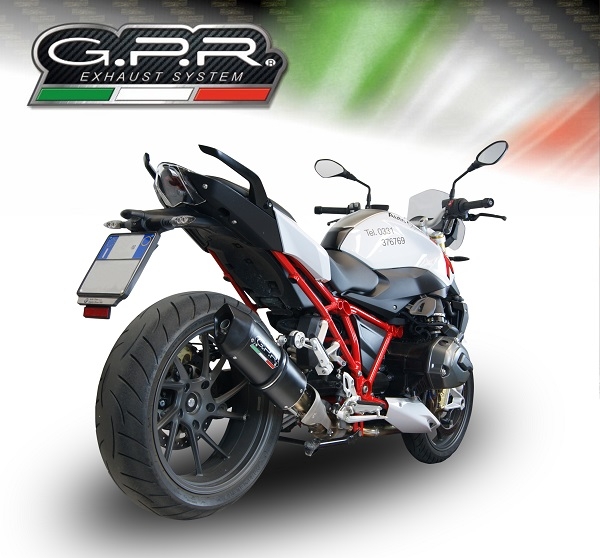 Bmw R1200R LC 2017-2019, Furore Evo4 Nero, Slip-on exhaust including removable db killer and link pipe 