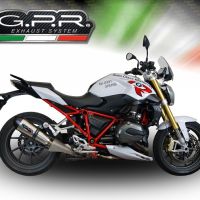 Bmw R1200R 2015 LC 2015-2016, Gpe Ann. titanium, Slip-on exhaust including removable db killer and link pipe 