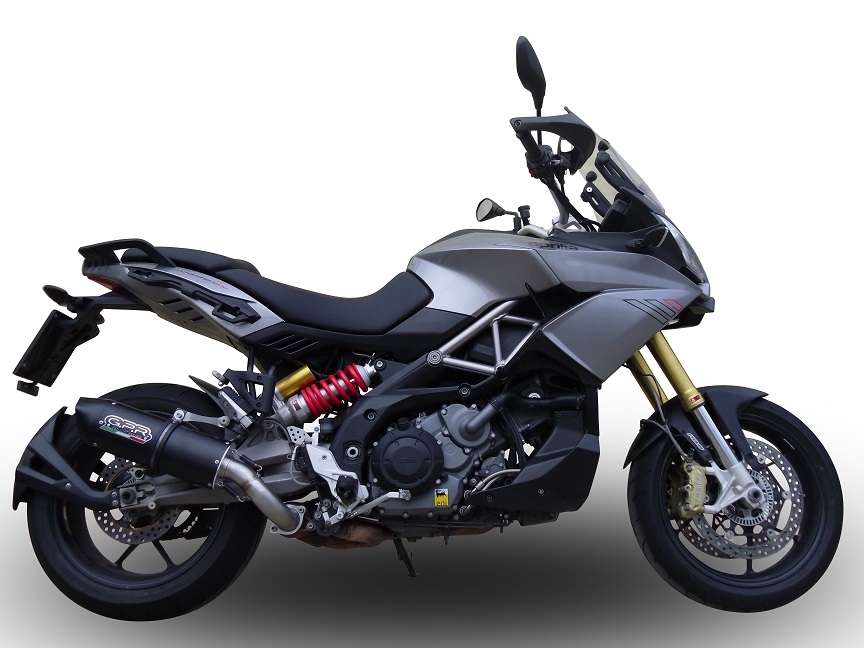 Aprilia Caponord 1200 2013-2016, Furore Nero, Slip-on exhaust including removable db killer and link pipe 