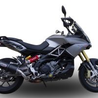 Aprilia Caponord 1200 2013-2016, Furore Nero, Slip-on exhaust including removable db killer and link pipe 