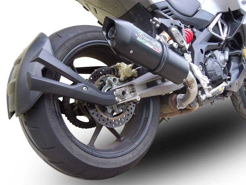 Aprilia Caponord 1200 2013-2016, Furore Nero, Slip-on exhaust including removable db killer and link pipe 