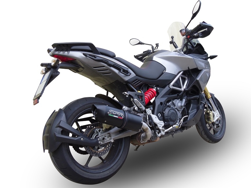 Aprilia Caponord 1200 2013-2016, Furore Nero, Slip-on exhaust including removable db killer and link pipe 