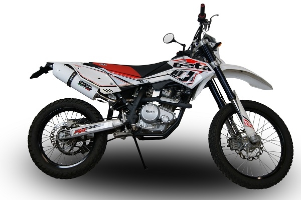 Beta RR 125 Enduro Lc 4t 2010-2018, Albus Ceramic, Slip-on exhaust including removable db killer and link pipe 