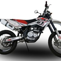 Beta RR 125 Enduro Lc 4t 2010-2018, Albus Ceramic, Slip-on exhaust including removable db killer and link pipe 