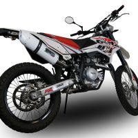 Beta RR 125 Enduro Lc 4t 2010-2018, Albus Ceramic, Slip-on exhaust including removable db killer and link pipe 