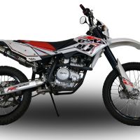 GPR exhaust compatible with  Beta RR 125 Enduro Lc 4t 2010-2018, Deeptone Inox, Slip-on exhaust including removable db killer and link pipe 