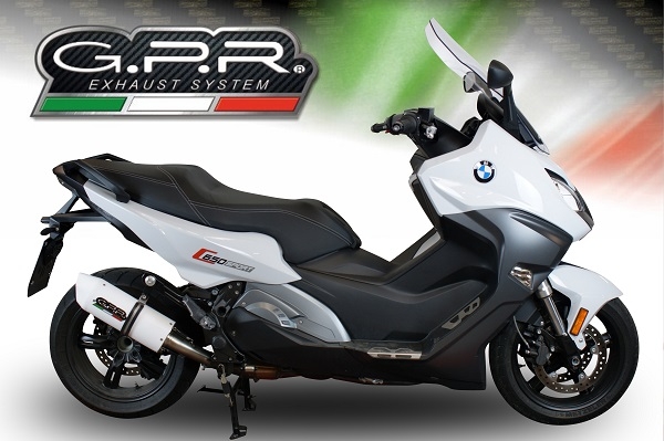 Bmw C650 Sport 2016-2020, Albus Evo4, Slip-on exhaust including removable db killer and link pipe 