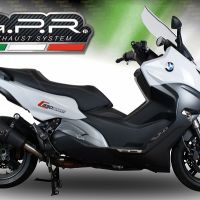 Bmw C650 Sport 2016-2020, GP Evo4 Black Titanium, Slip-on exhaust including removable db killer and link pipe 