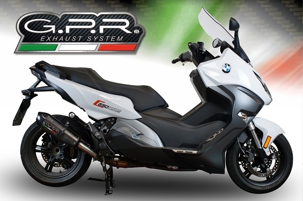 Bmw C650 Sport 2016-2020, GP Evo4 Poppy, Slip-on exhaust including removable db killer and link pipe 