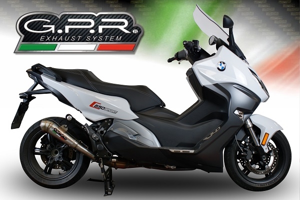 Bmw C650 Sport 2016-2020, Powercone Evo, Slip-on exhaust including removable db killer and link pipe 