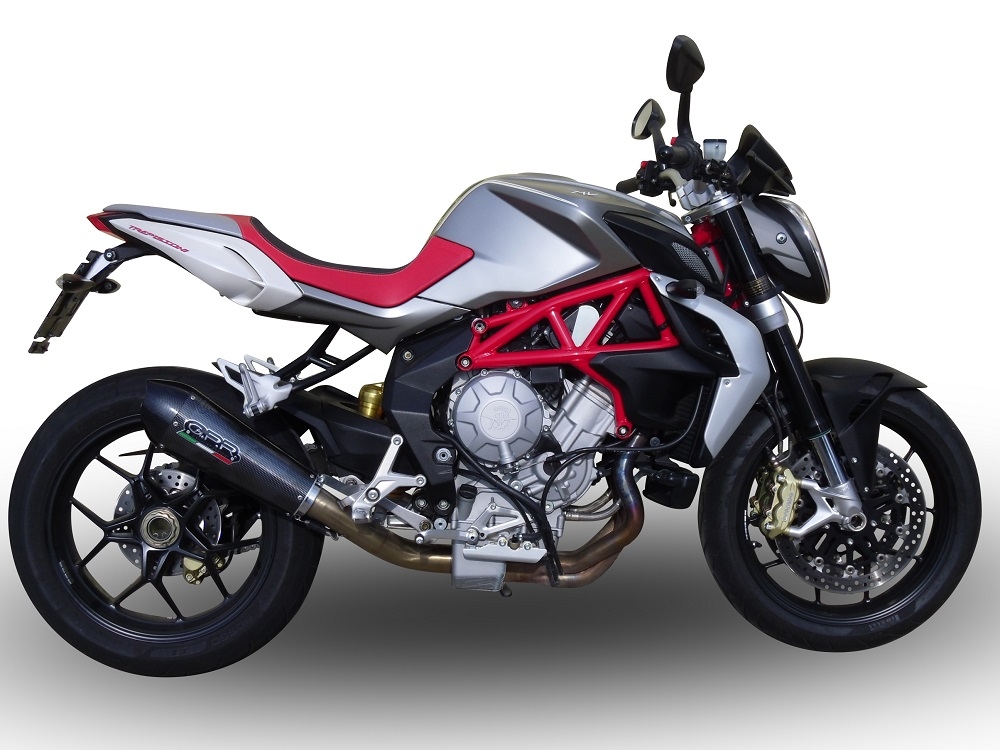 Mv Agusta Brutale 800 2021-2023, Gpe Ann. Poppy, Slip-on exhaust including link pipe and removable db killer 