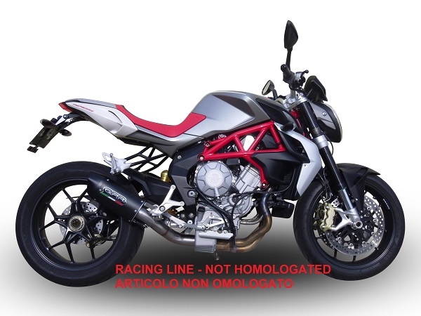 Mv Agusta Brutale 800 2021-2023, Furore Evo4 Nero, Slip-on exhaust including link pipe and removable db killer 