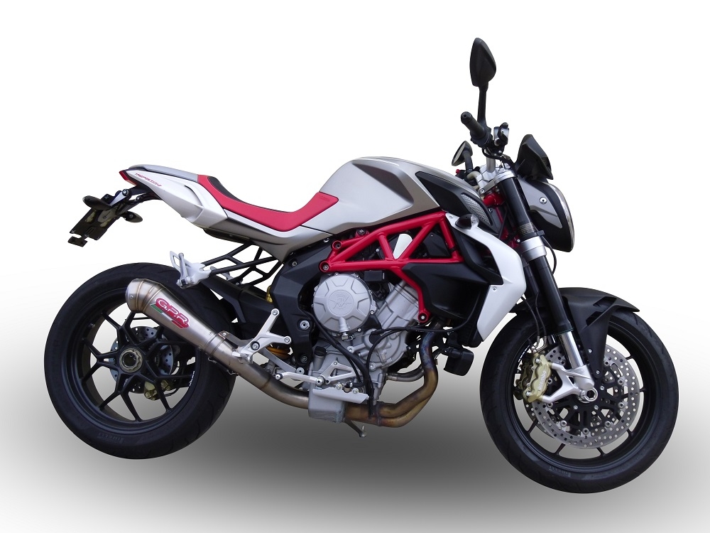 Exhaust system compatible with Mv Agusta F3 800 2021-2023, Powercone Evo, Homologated legal slip-on exhaust including removable db killer, link pipe and catalyst 