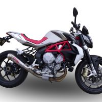 Exhaust system compatible with Mv Agusta F3 800 2021-2023, Powercone Evo, Homologated legal slip-on exhaust including removable db killer, link pipe and catalyst 