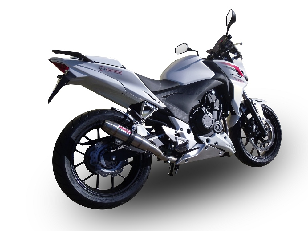 Honda CB400F 2013-2015, Deeptone Inox, Slip-on exhaust including removable db killer and link pipe 