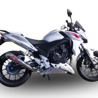 Honda CB500F 2013-2015, Powercone Evo, Slip-on exhaust including removable db killer and link pipe 