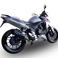 Honda CB400F 2013-2015, Furore Nero, Slip-on exhaust including removable db killer and link pipe 