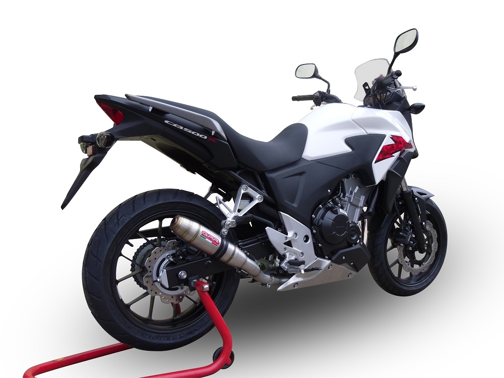 Honda CB400X 2016-2018, Deeptone Inox, Slip-on exhaust including removable db killer and link pipe 