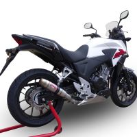 Honda CB500X 2013-2015, Deeptone Inox, Slip-on exhaust including removable db killer and link pipe 