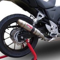 Honda CB500X 2013-2015, Deeptone Inox, Slip-on exhaust including removable db killer and link pipe 