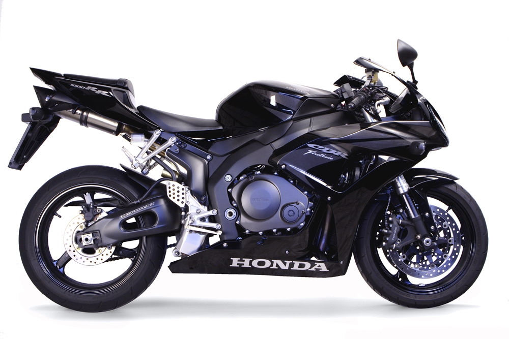 Honda CBR1000RR 2004-2007, Tiburon Titanium, Slip-on exhaust including removable db killer and link pipe 