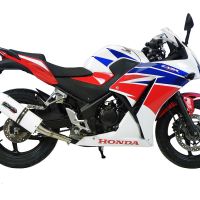 Honda CBR300R 2014-2016, Albus Ceramic, Slip-on exhaust including removable db killer and link pipe 