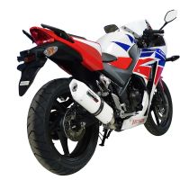 Honda CBR300R 2014-2016, Albus Ceramic, Slip-on exhaust including removable db killer and link pipe 