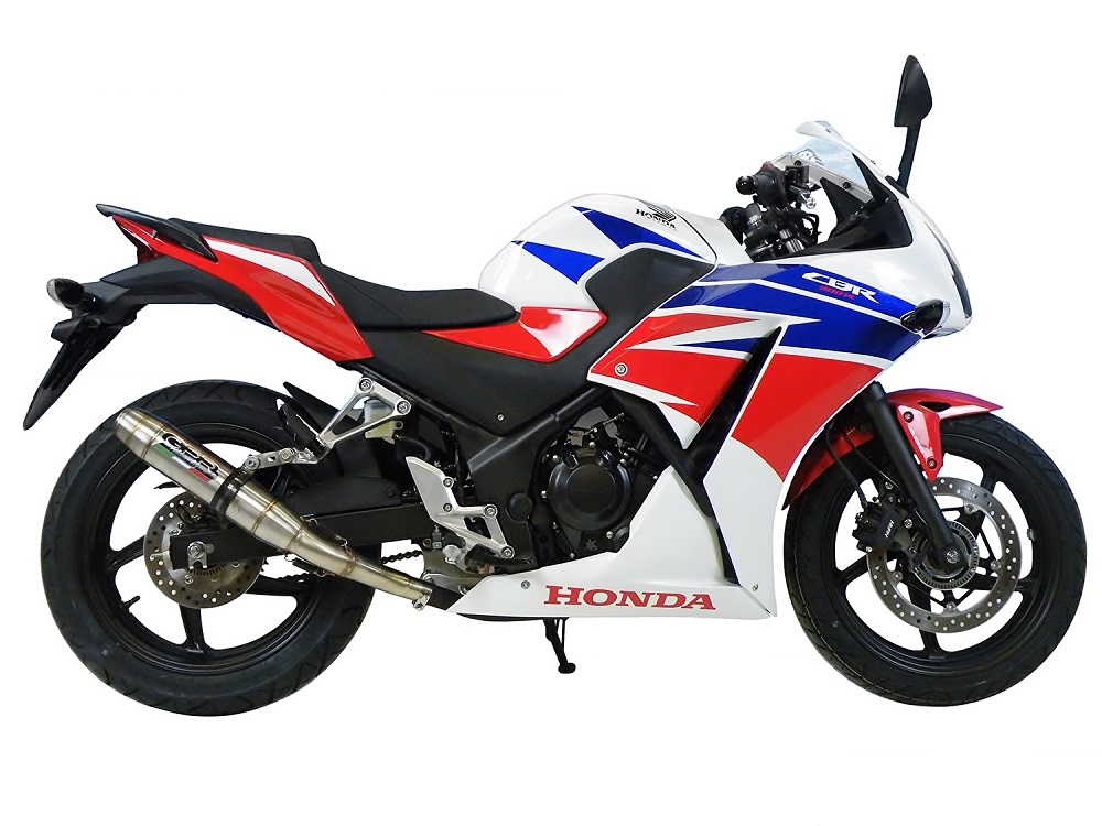 Honda CBR300R 2014-2016, Deeptone Inox, Slip-on exhaust including removable db killer and link pipe 