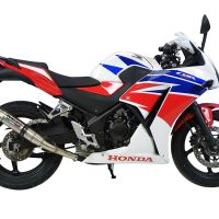 Honda CBR300R 2014-2016, Deeptone Inox, Slip-on exhaust including removable db killer and link pipe 