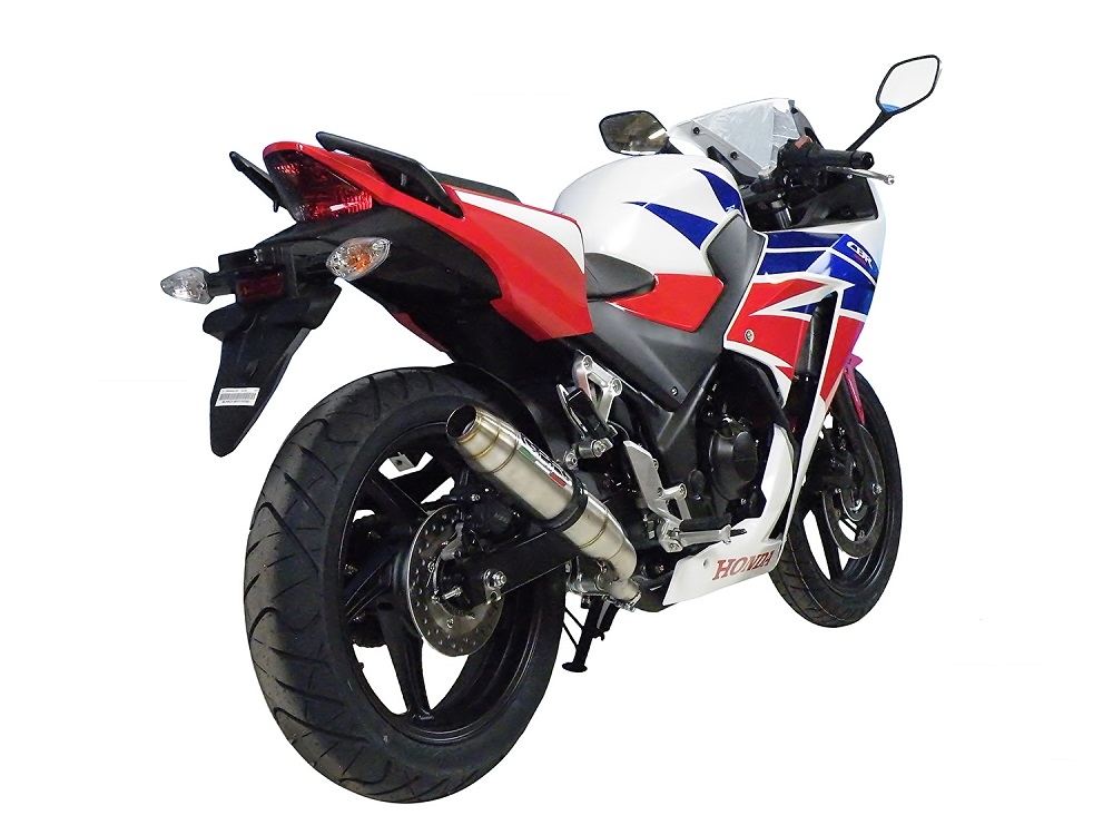 Honda CBR300R 2014-2016, Deeptone Inox, Slip-on exhaust including removable db killer and link pipe 