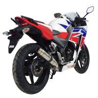 Honda CBR300R 2014-2016, Deeptone Inox, Slip-on exhaust including removable db killer and link pipe 