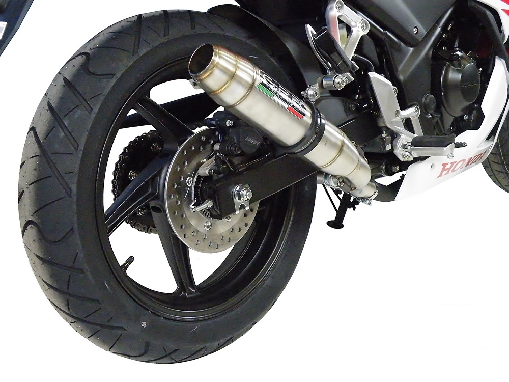 Honda CBR300R 2014-2016, Deeptone Inox, Slip-on exhaust including removable db killer and link pipe 