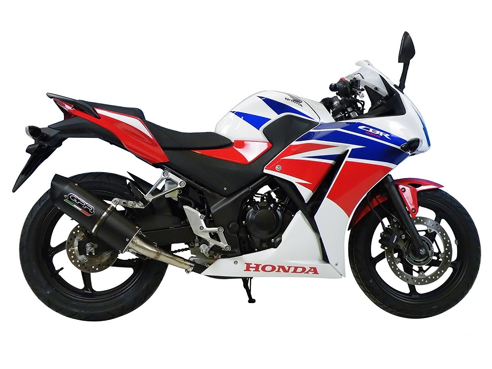 Honda CBR300R 2014-2016, Furore Nero, Slip-on exhaust including removable db killer and link pipe 