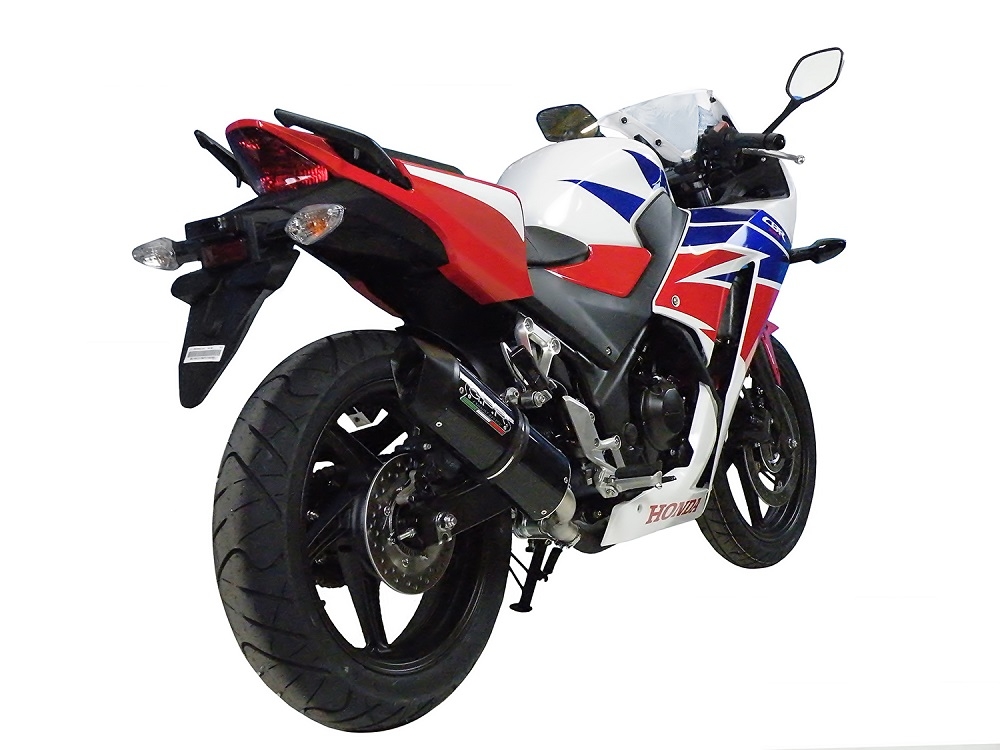 Honda CBR300R 2014-2016, Furore Nero, Slip-on exhaust including removable db killer and link pipe 