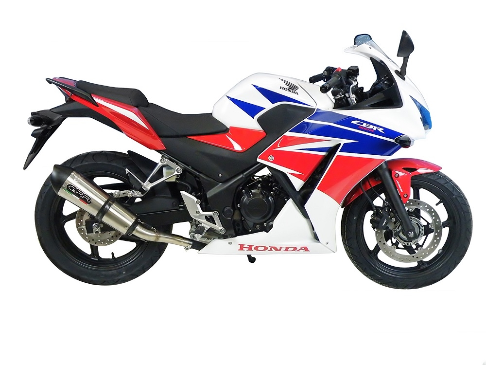 Honda CBR300R 2014-2016, Gpe Ann. titanium, Slip-on exhaust including removable db killer and link pipe 