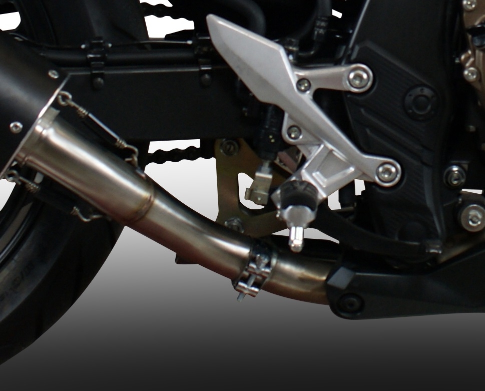 GPR exhaust compatible with  Honda CB500X 2016-2018, Powercone Evo, Slip-on exhaust including removable db killer and link pipe 