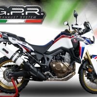 Honda CRF1000L Africa Twin 2015-2017, Albus Ceramic, Slip-on exhaust including removable db killer and link pipe 