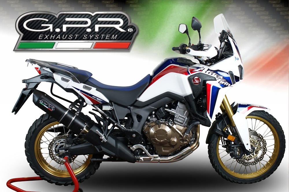 Honda CRF1000L Africa Twin 2015-2017, Furore Nero, Slip-on exhaust including removable db killer and link pipe 