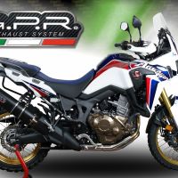 Honda CRF1000L Africa Twin 2018-2020, Furore Evo4 Nero, Slip-on exhaust including removable db killer and link pipe 