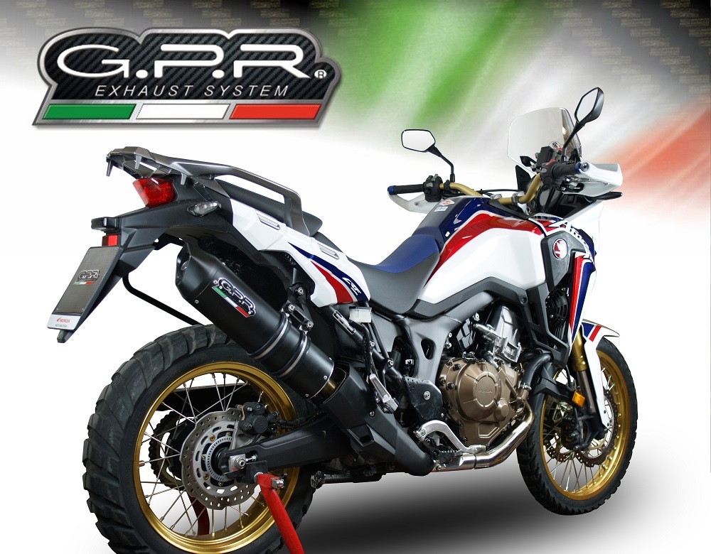 Honda CRF1000L Africa Twin 2015-2017, Furore Nero, Slip-on exhaust including removable db killer and link pipe 