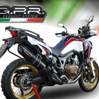 Honda CRF1000L Africa Twin 2015-2017, Furore Nero, Slip-on exhaust including removable db killer and link pipe 